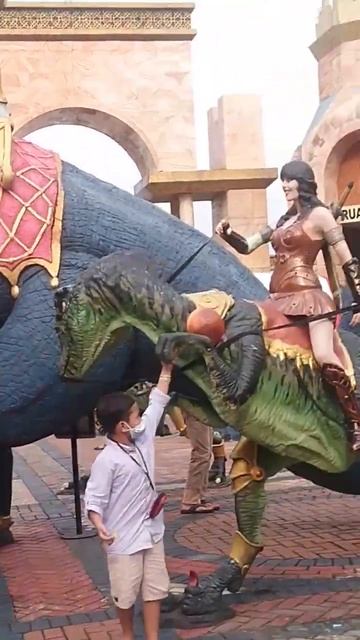 PART 3‼️🦕BRONTOSAURUS🦕❗️JOIN THE TREND😱LIBURAN KELUARGA KECIL KU #short #fyp #dinopark #brontosauru