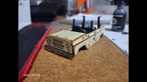 Сборка модели УАЗ 469 из дерева