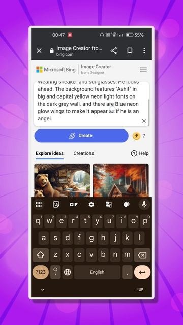 How To Create 3D Neon Text Ai Image #shorts