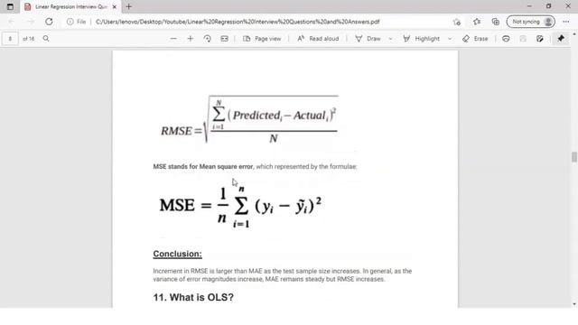 Linear Regression Interview Questions and Answers, SLR, MLR. Job Preparation.