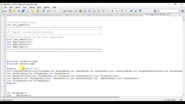 Decoding City Scalper X2 EA Source Code - DLL Import, Candle History, and Signal Line Creation