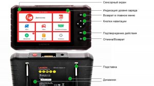 ДИАГНОСТИЧЕСКИЙ МУЛЬТИМАРОЧНЫЙ СКАНЕР   N40750 LAUNCH CRP 349