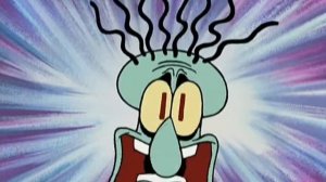 Сквидвард испуганно кричит