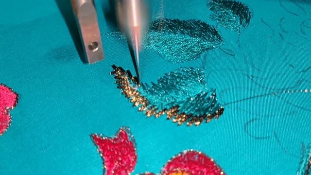 How to make a leaf in in machine embroidery 🍂🪡 смотреть онлайн