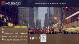 FUSION Funk Rock BACKING TRACK in B dorian & Bm