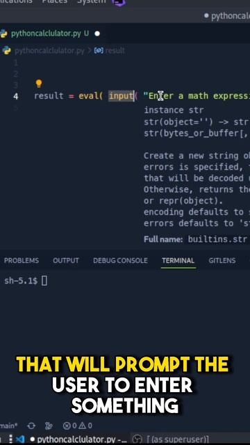 From Zero to Python Calculator in Only 2 Lines #python #programming #coding