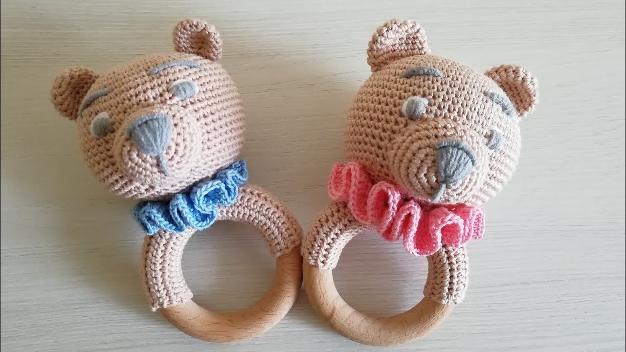 Мишка погремушка крючком. Часть2