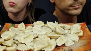 АСМР ВАРЕНИКИ МУКБАНГ | ASMR DUMPLINGS WITH POTATOES MUKBANG  | 먹방