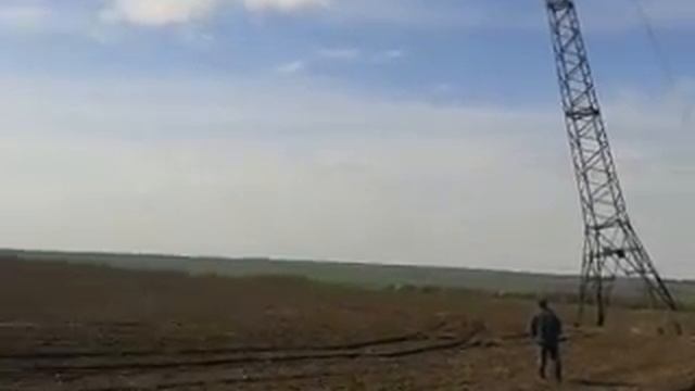 Валка опоры ЛЭП-150кВ смотреть онлайн