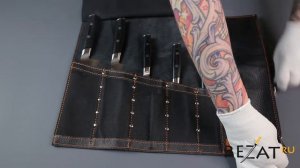 Фирменная сумка-органайзер Rezat.Ru для хранения и перевозки 5-ти кухонных ножей