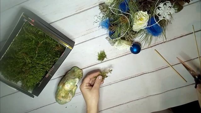 ДЕКОРАТИВНИЙ олень з моху. Новорічний і не тільки декор для дому. смотреть онлайн