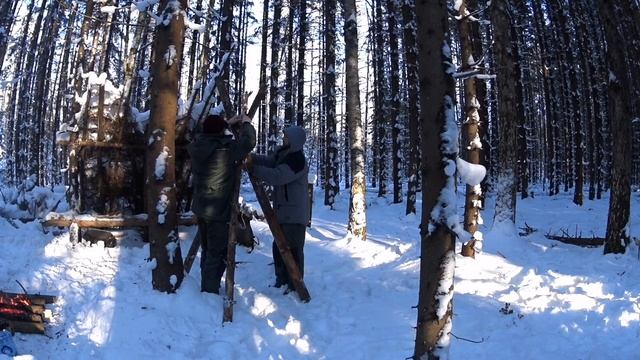 БУШКРАФТ В ЗИМНЕМ ЛЕСУ смотреть онлайн