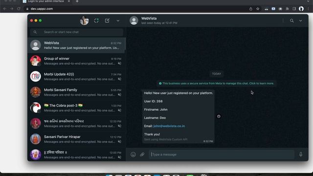 WhatsApp Cloud API Integration with Siberian CMS