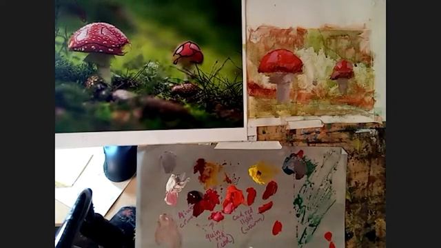 Painting Mushrooms in Acrylic - Painting Made Easy - Thursday Art
