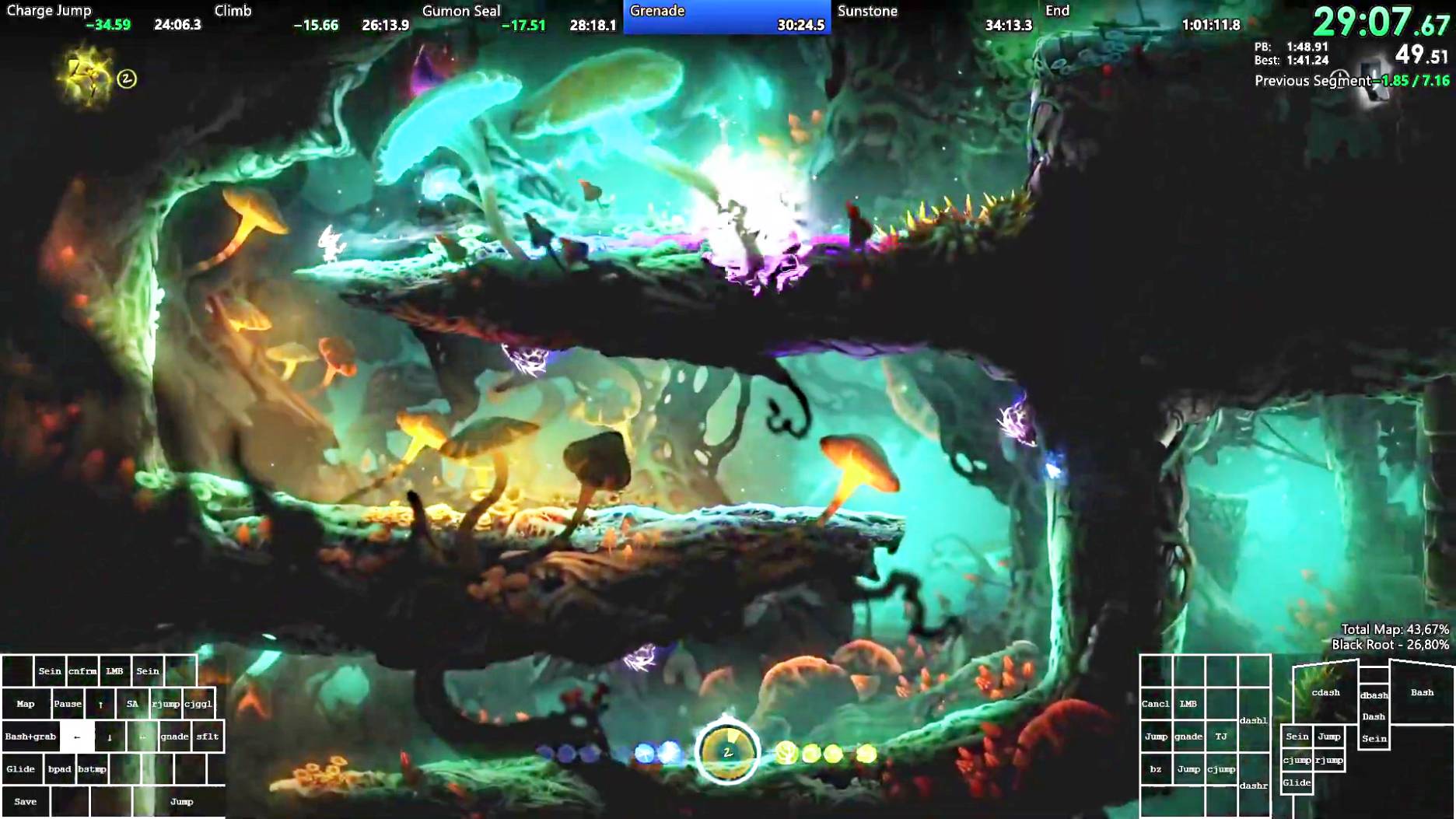 Ori and the Blind Forest Definitive Edition - 100% in 1h 00m 47s by ShadyGamerX - 1nd place.