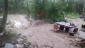 Потоп Лучистое мкр. Огородник. Дорога мимо северной стороны.