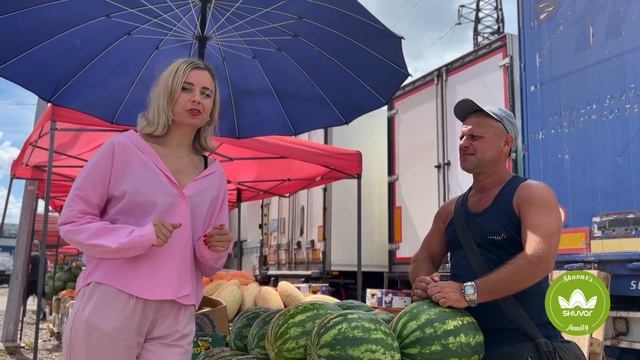 Херсонські кавуни на ринку «Шувар»🍉 смотреть онлайн
