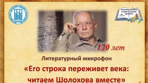 Чистякова Е.А.  Отрывок М.А. Шолохова "Слово о Родине".  Селечинская сельская библиотека