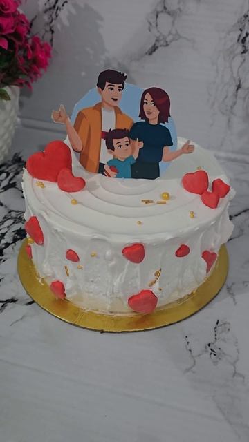 Anniversary cake design 😍 #shortvideo #trendingshorts