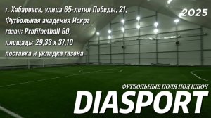 Футбольная академия Искра. Футбольное поле из искусственного газона DiaSport Profifootball 60