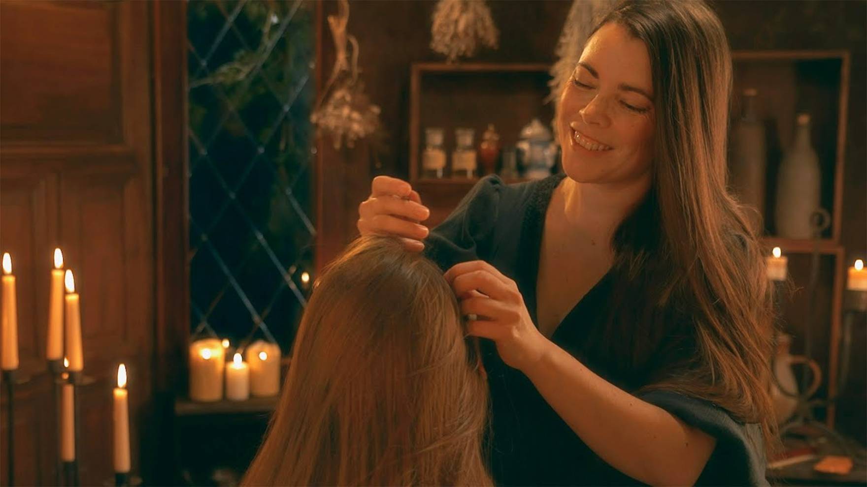 [Moonlight Cottage ASMR] Scalp & Hair Exam | English & French (massage & homemade treatments)