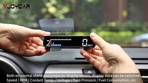 Бортовой компьютер в авто с проектором на лобовое стекло HUD S100 - проекционный дисплей OBD2