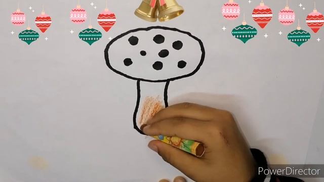 Draw a mushroom for children. Рисуем гриб для детей