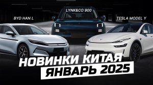 Новинка рынка Китая январь 2025 - электромобиль Lynk & Co 900, Tesla Model Y