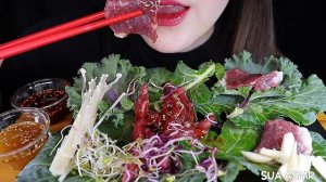 ASMR Raw BEEF 차돌박이 육회🥩 육회 국수 noodle yukhoe ASMR MUKBANG 신선도 10,000%