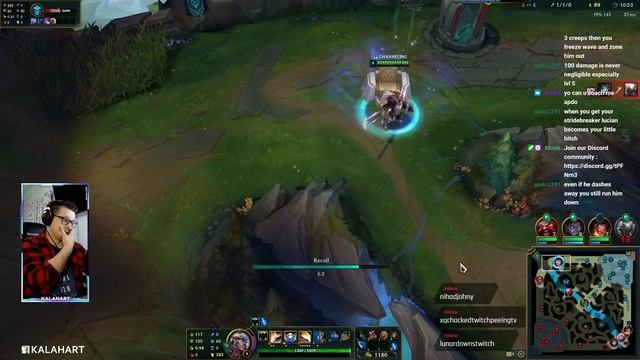 Garen VS Lucian - I thnik Lucian was funnelling Chogath? смотреть онлайн