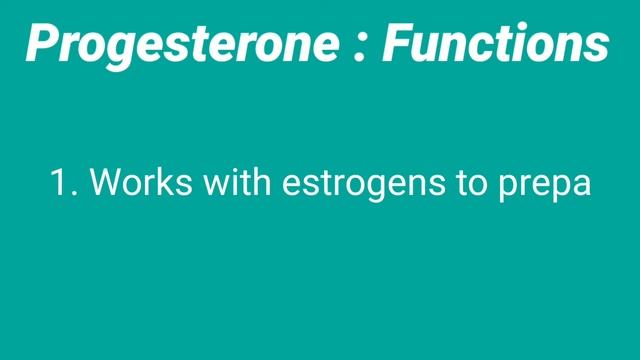 Estrogens, Progesterone, Relaxin, Inhibin hormones functions