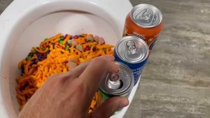 Will it Flush? - Cheetos, Coca Cola, Fanta, Sprite, Pepsi, Reese's, Whoppers, Sour Patch Candy
