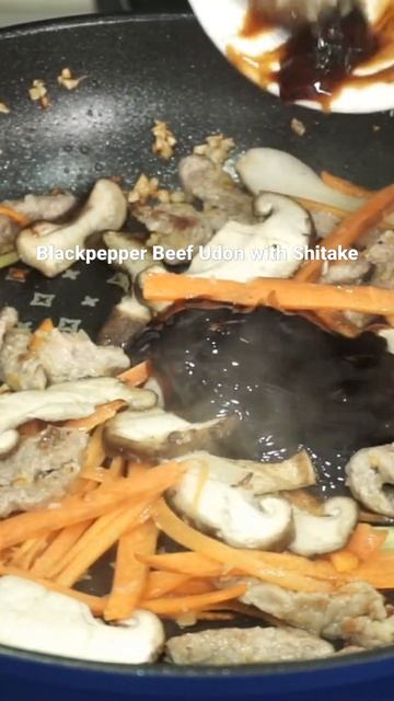 Blackpepper Beef Udon with Shitake Recipe