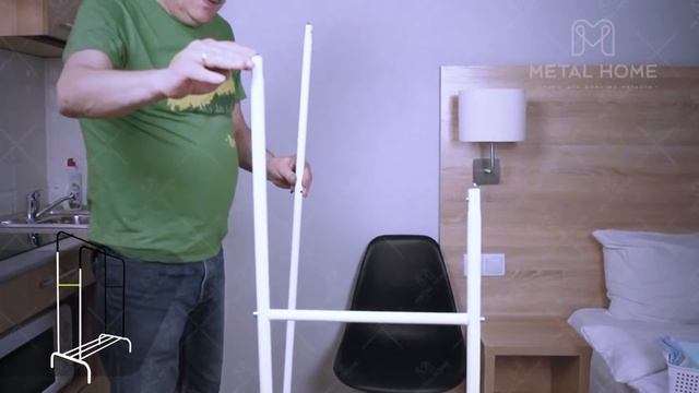 Сборка напольной двойной вешалки белого цвета смотреть онлайн