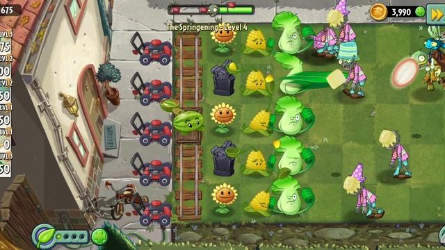 прохожу 4 уровень ивента Пасхи в растения против зомби 2: смотреть онлайн