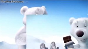 Реклама Мишка на севере - Наш настоящий молочный и хрустящий