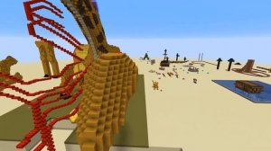 Minecraft giraffe-hydra build time lapse