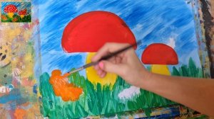 Рисуем Мухоморы