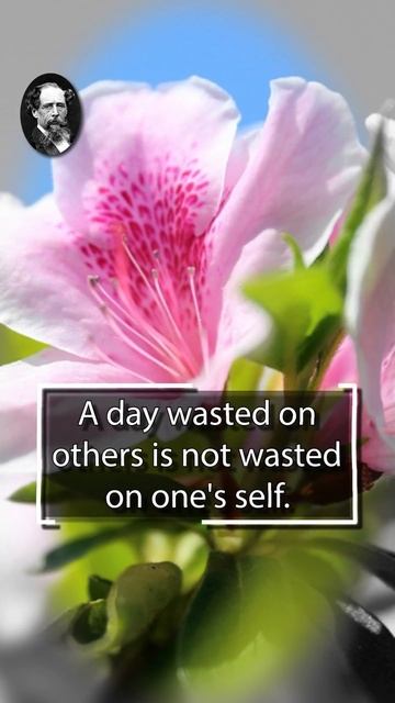 Charles Dickens. A day wasted on others is not wasted on one's self. смотреть онлайн