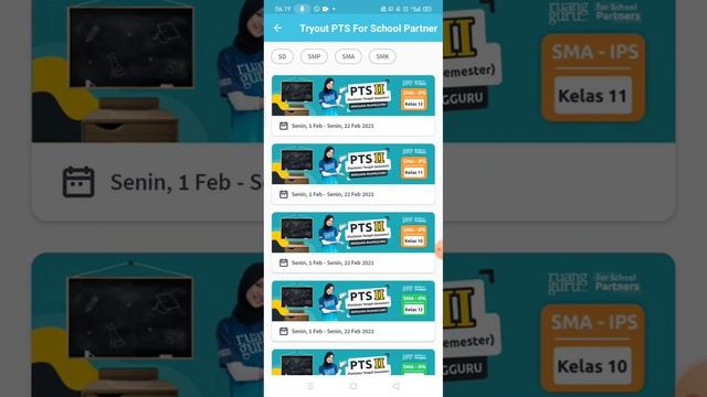 Cara memasukkan kode Tryout Ruangguru...