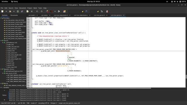 4.3.6.3. Парсинг. Исправления. Ядро парсера
