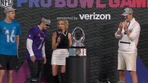 Eli Manning and the NFC Win their 3rd Straight Pro Bowl Trophy