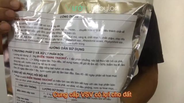 NẤM TRICHODERMA ĐIỀN TRANG -1KG [Vườn Babylon], NẤM ĐỐI KHÁNG