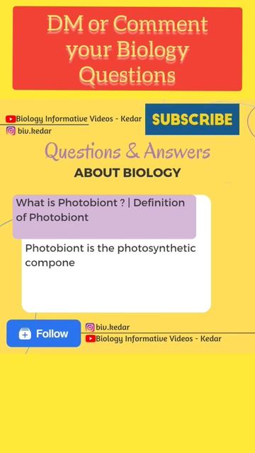 What is Photobiont ? | Definition of Photobiont #shorts #lichen #algae #fungi #biology #bivkedar смотреть онлайн