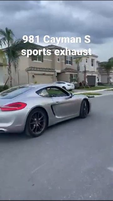 6MT 981 Cayman S with sports exhaust sound смотреть онлайн