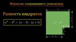 Алгебра 7 класс. Формулы сокращенного умножения. Разность квадратов.