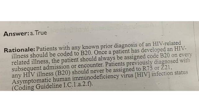 ICD Chapter 1 (HIV and SEPSIS) Questions and Answers/Medical Coding