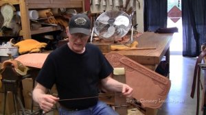 How to cut leather lace - leather lacing - buckstitch