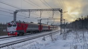 Электропоезд ЭТ2М-037, перегон Антропшино - Павловск