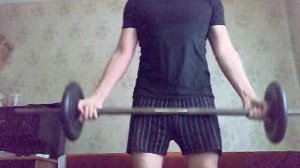 Подъёмы штанги на бицепс, жим штанги на бицепс.